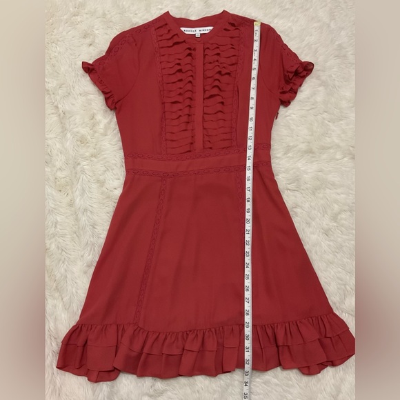 Rebecca Minkoff Ariel Tiered Ruffle Dress, Red/Coral, size 4 - Picture 15 of 16